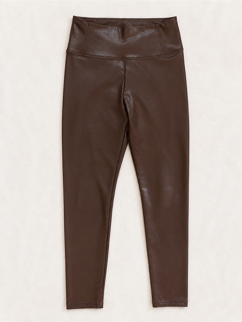NWT Bagatelle Collection Chocolate Brown Faux Leather Leggings Medium